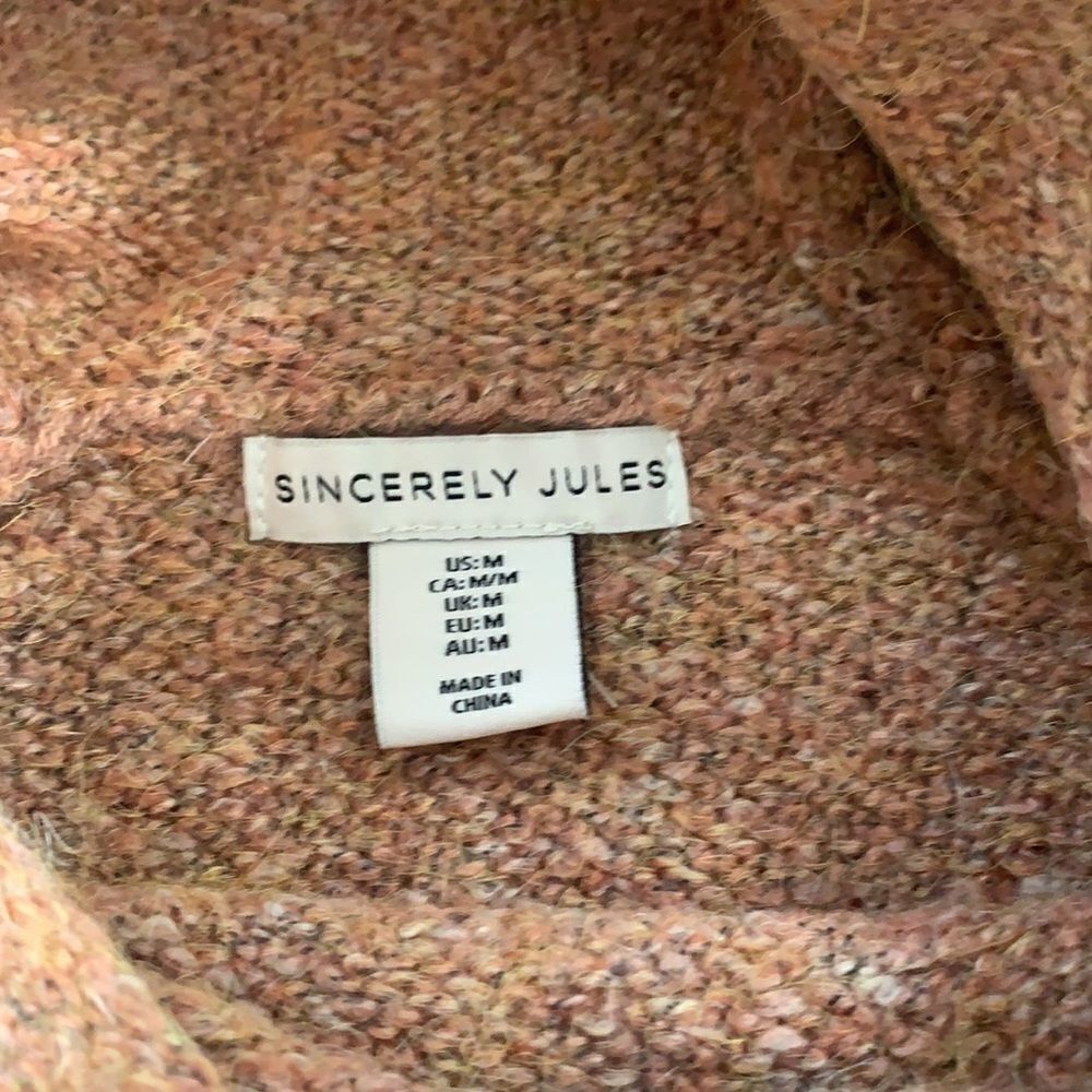 Sincerely Jules Turtleneck/Cowl neck Crop Sweater sz med - Picture 9 of 11